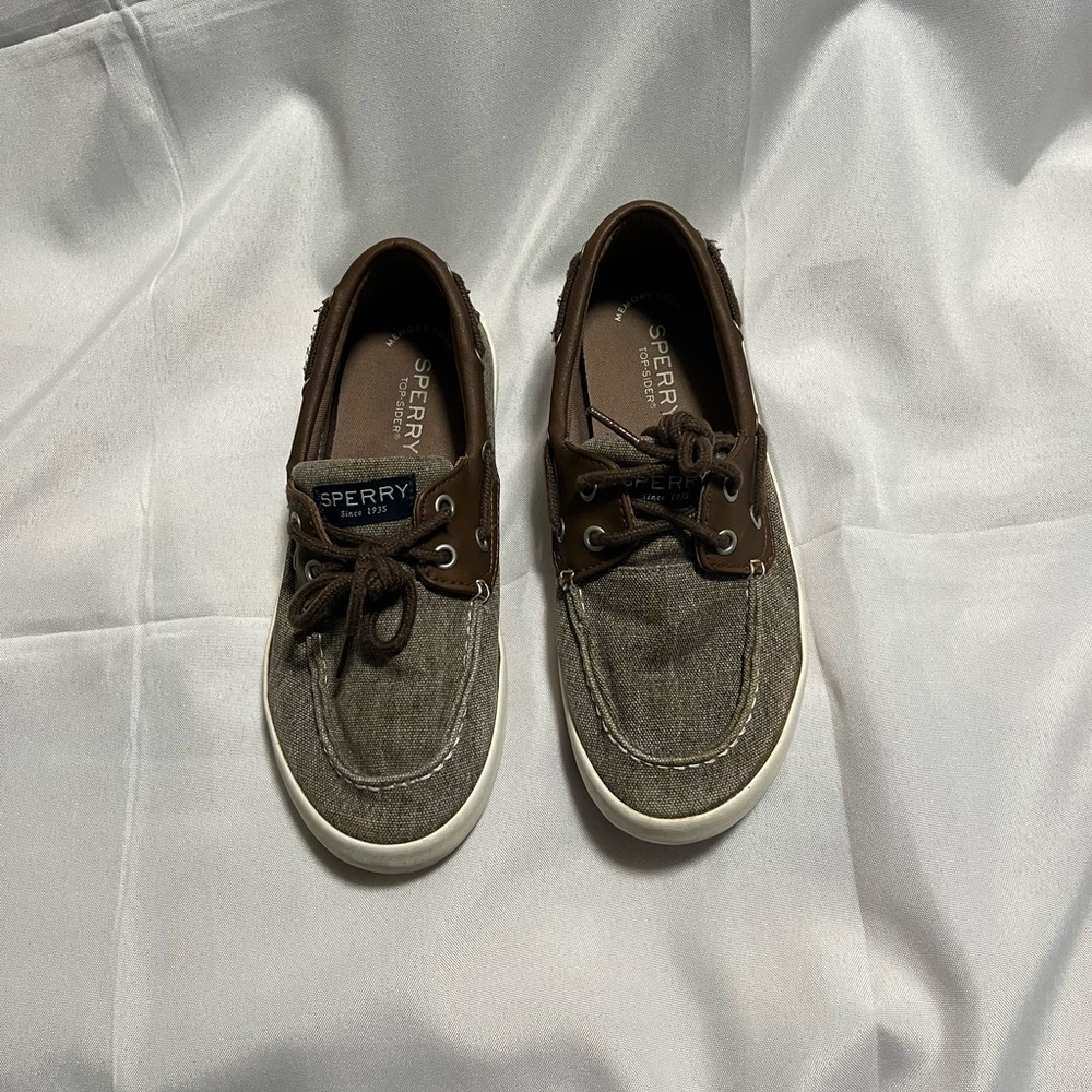 Sperry kids Canvas Boat Shoes size 3M - Picture 2 of 9